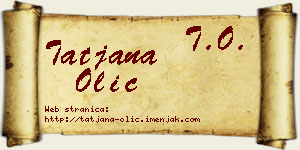 Tatjana Olić vizit kartica